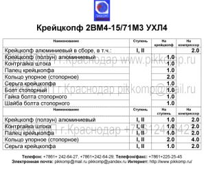 крейцкопф компрессора 2ВМ4-15/71М3,ПИККОМП,+7861+2426427