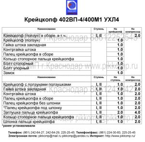 крейцкопф компрессора 402ВП-4/400М1,ПИККОМП,8+861+225-25-45